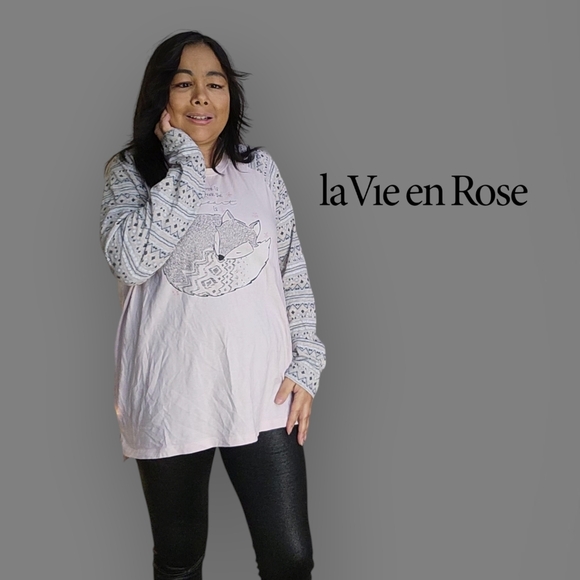 La Vie En Rose Other - LA VIE EN ROSE WOMENS SIZE L/G Fox Home Is Where The Heart Is Pajama Top